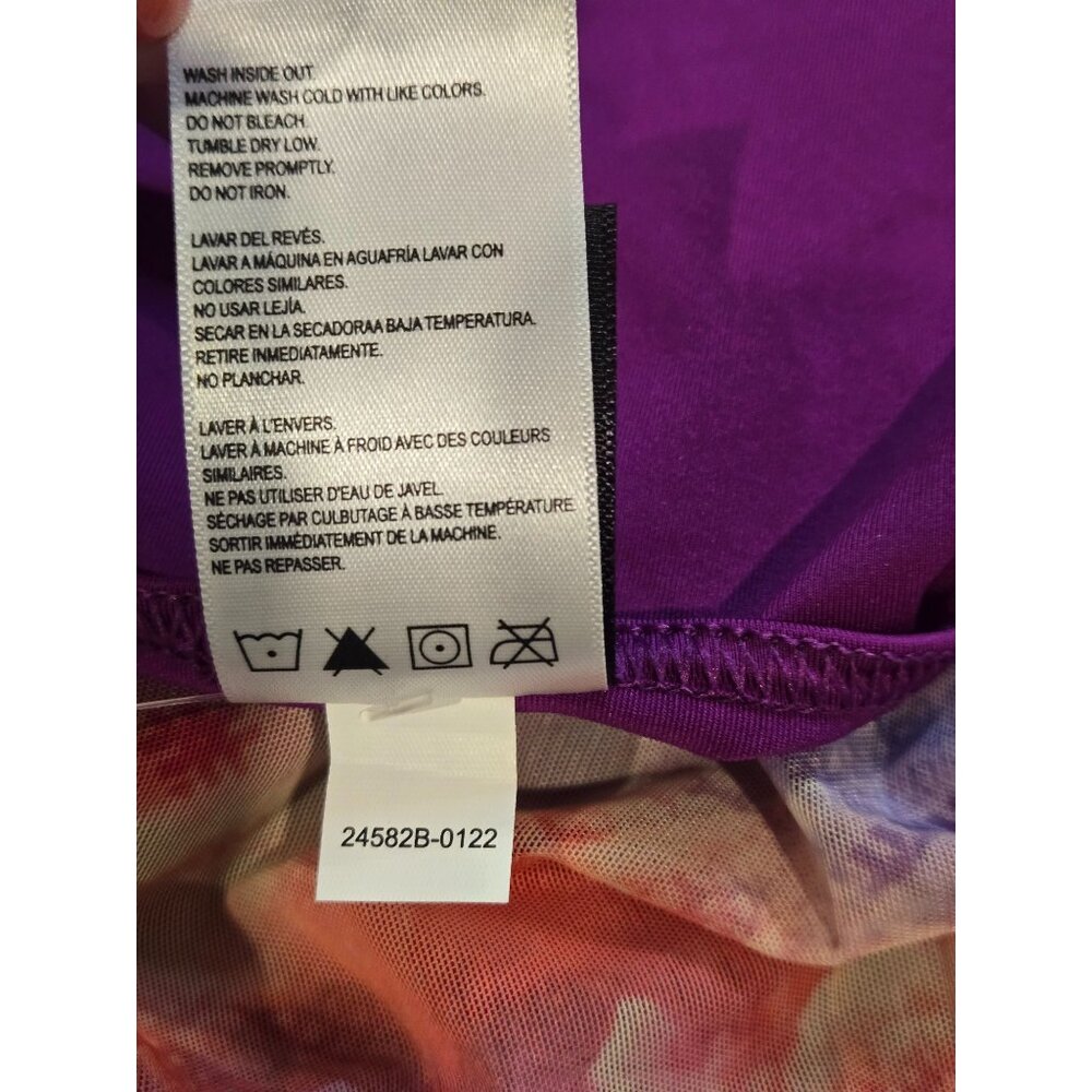 Rainbeau Moves Kids Short Sleeve Keyhole Multicolor Leotard Sz XL - Picture 5 of 9